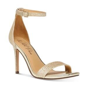 Wild Pair Bethie Heel sandals light gold glitter - 6.5